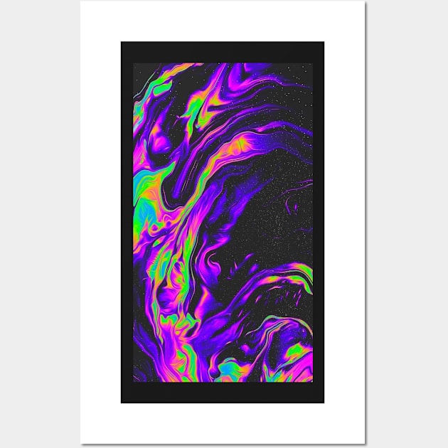 Neon Galaxy Pattern Wall Art by Alexander S.